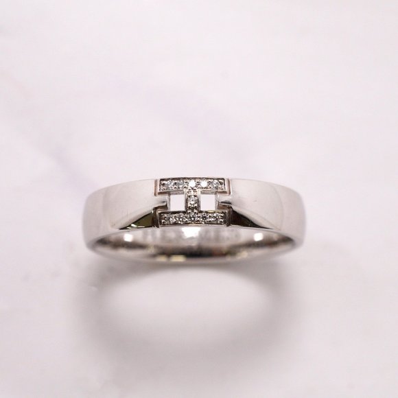 Hermes Ring Hercules K18WG White Gold Diamond #47 Ladies - Picture 2 of 8